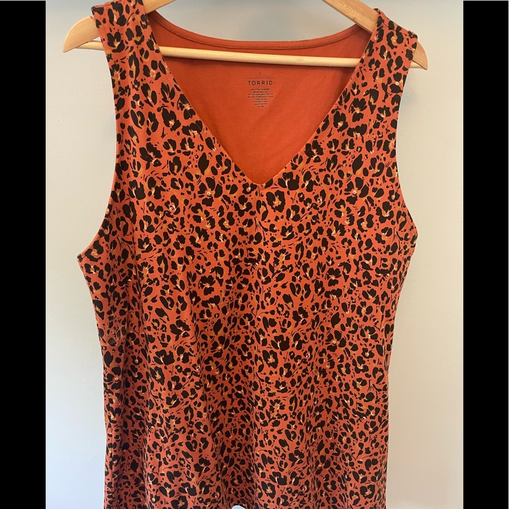 Torrid sleeveless V-neck top.